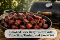 Smoked Pork Belly Burnt Ends: Cube Size, Timing, and Sauce Set