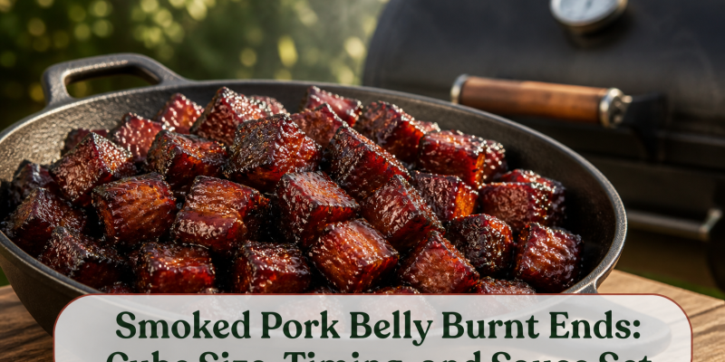 Smoked Pork Belly Burnt Ends: Cube Size, Timing, and Sauce Set