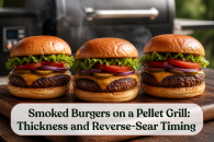 Smoked Burgers on a Pellet Grill: Thickness and Reverse-Sear Timing