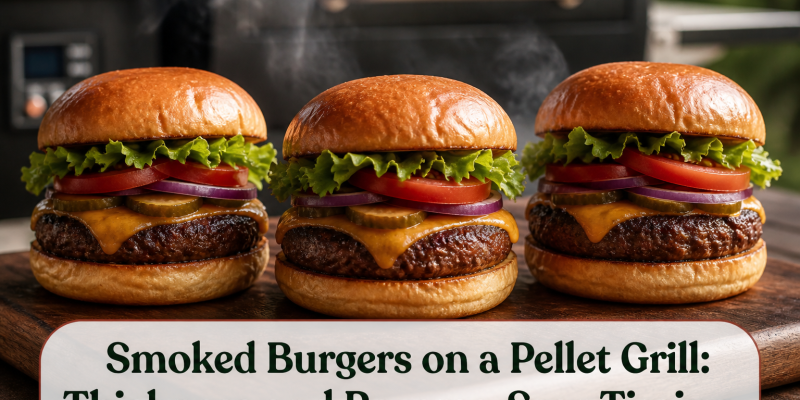 Smoked Burgers on a Pellet Grill: Thickness and Reverse-Sear Timing