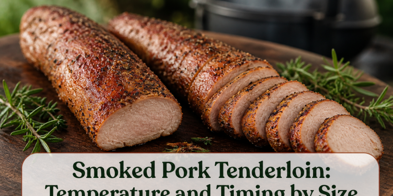Smoked Pork Tenderloin: Temperature and Timing by Size