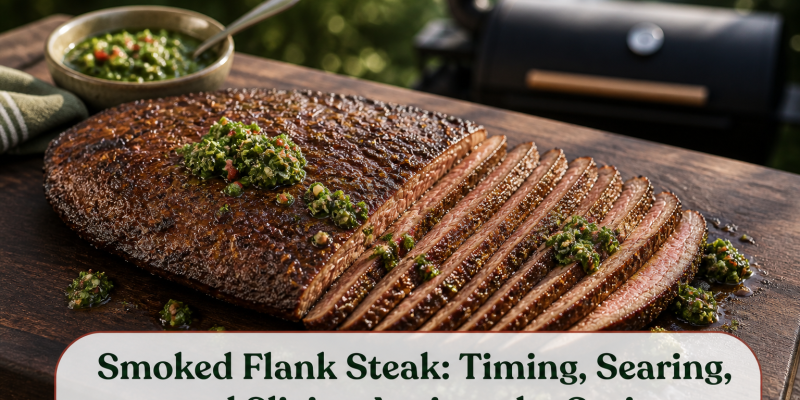 Smoked Flank Steak: Timing, Searing, and Slicing Against the Grain