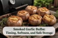 Smoked Garlic Bulbs: Timing, Softness, and Safe Storage